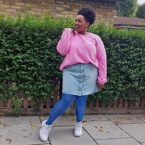 SNAG TIGHTS - 80 Denier Tights - True Blue - Size E